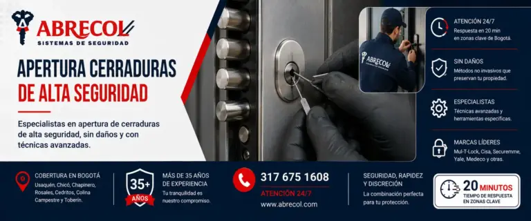 Apertura Cerraduras de Alta Seguridad en el norte de bogotá