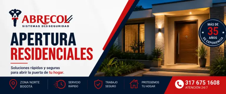 cerrajero en bogotá Apertura residenciales